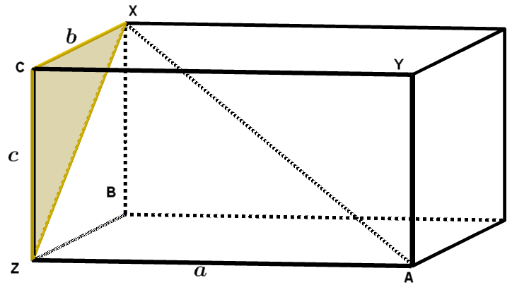 Kube med en halv kortside formet som en trekant