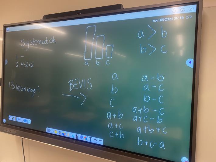 Generelle løysingar med algebra.