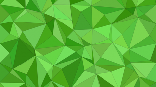Mange trekanter på grønn bakgrunn